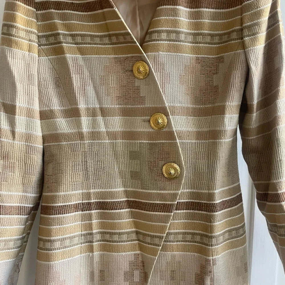 Vintage Christian Dior Women's southwestern Striped knit Blazer